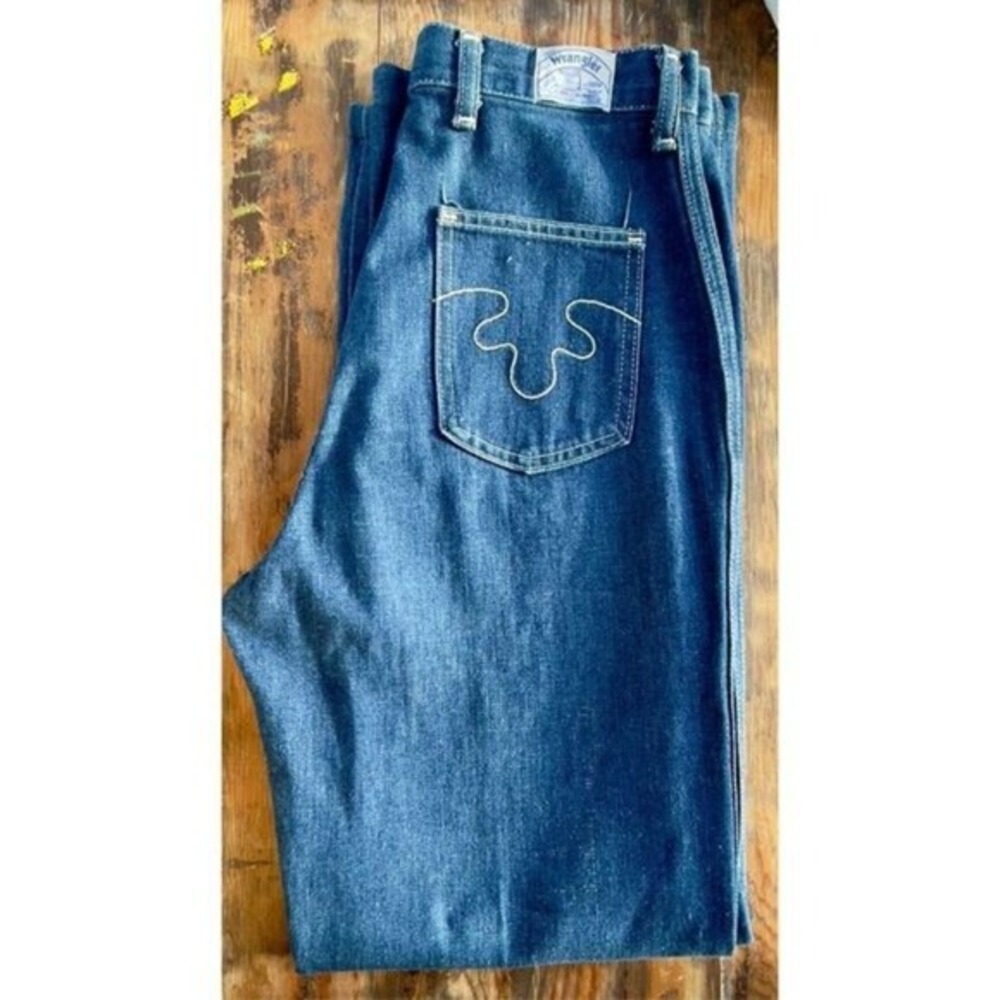 T2 70s 80s VTG Wrangler Jeans USA High Rise Straight Leg Western Cowboy‎ Denim